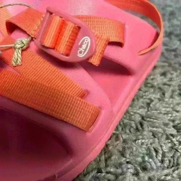 New Chaco Chillos Sports Beach Sandals Rose Kids Size 4 - Picture 4 of 8